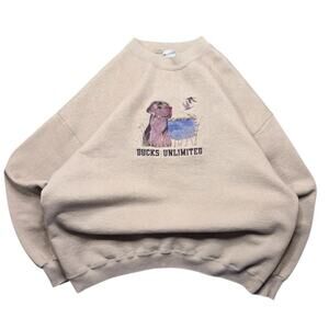 Ducks Unlimited Vintage Labrador Dog Crewneck Sweatshirt Size XL ( Has Flaws)